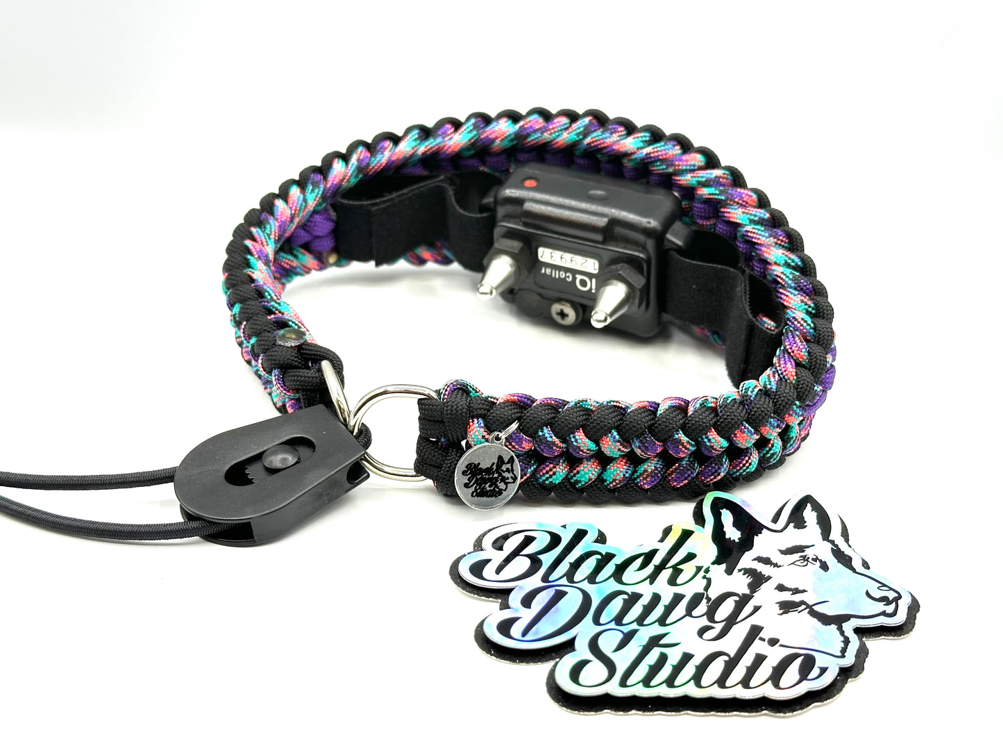 e-Secret Keeper Paracord Collar - Electric/Remote Training Collar Cover - Black, Fusion, Acid Purple, Fusion, and Teal