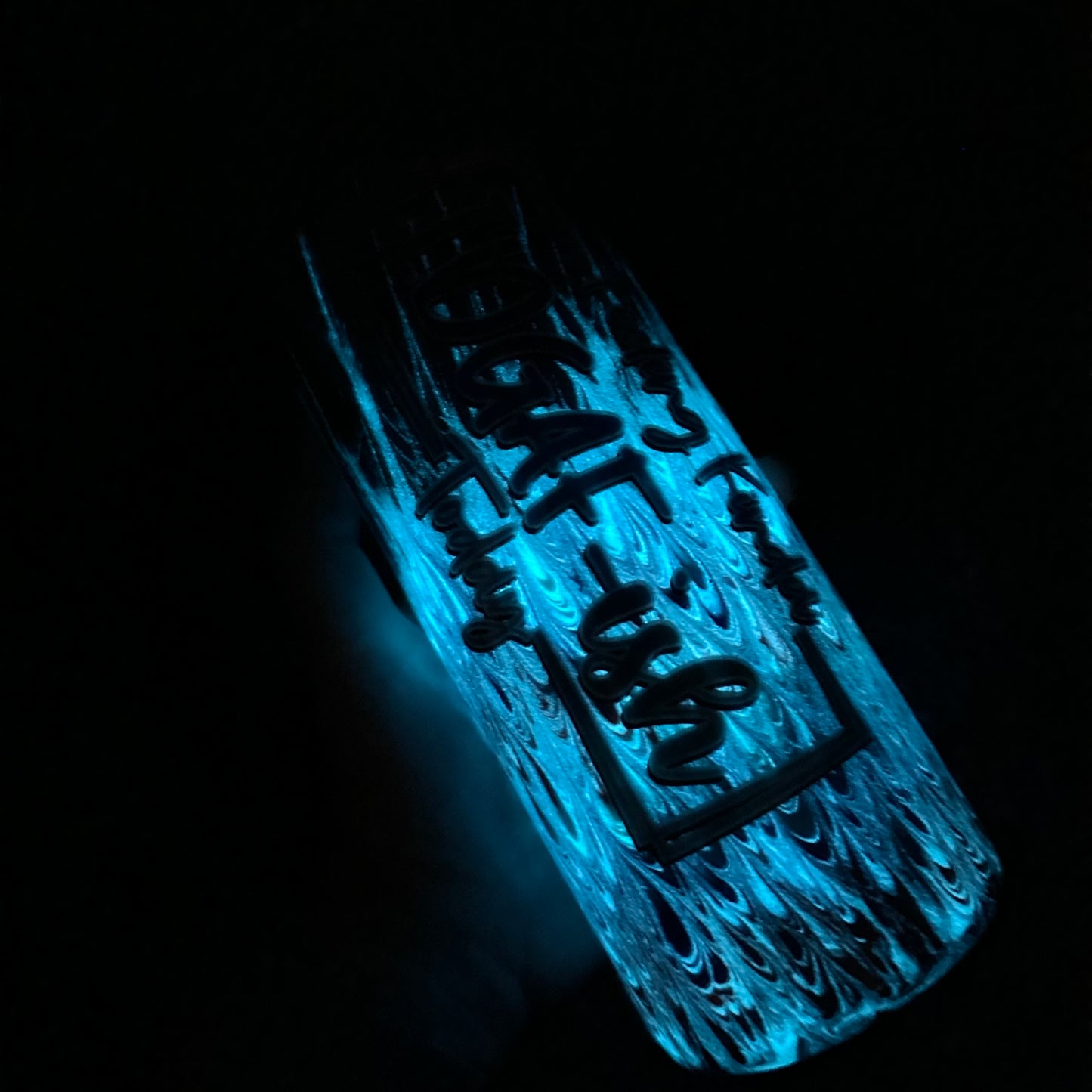 RTS 20oz Skinny Straight Tumbler Color Shifting Grab and Pull | Glow in the Dark | IDGAF-ish decal