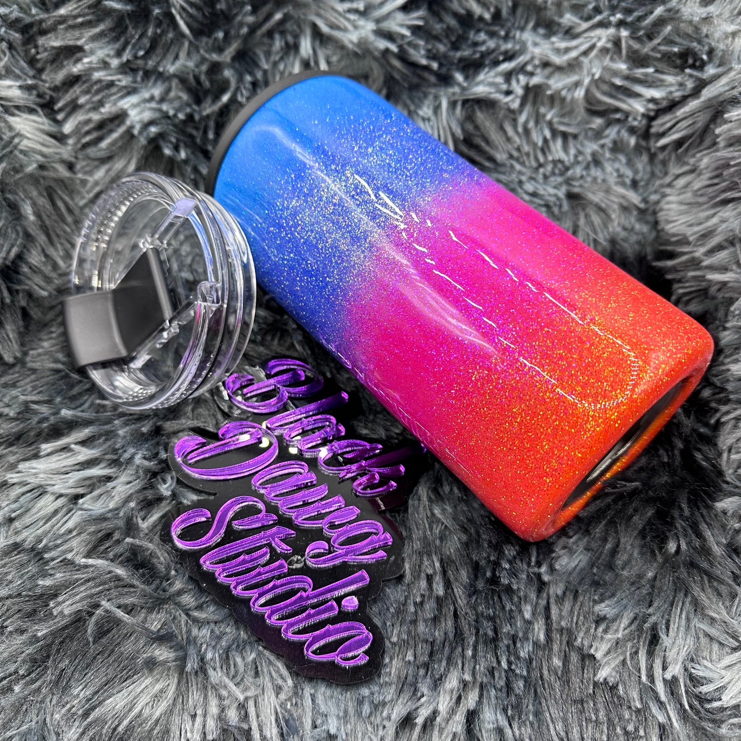 RTS 4-in-1 Can Cooler/Tumbler Sunset Glitter Ombré | Sunrise Sunburn Sunset Repeat decal