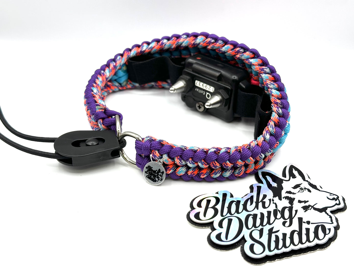 e-Secret Keeper Paracord Collar - Electric/Remote Training Collar Cover - Purple, Summit, Neon Turquoise, Summit, and Salmon