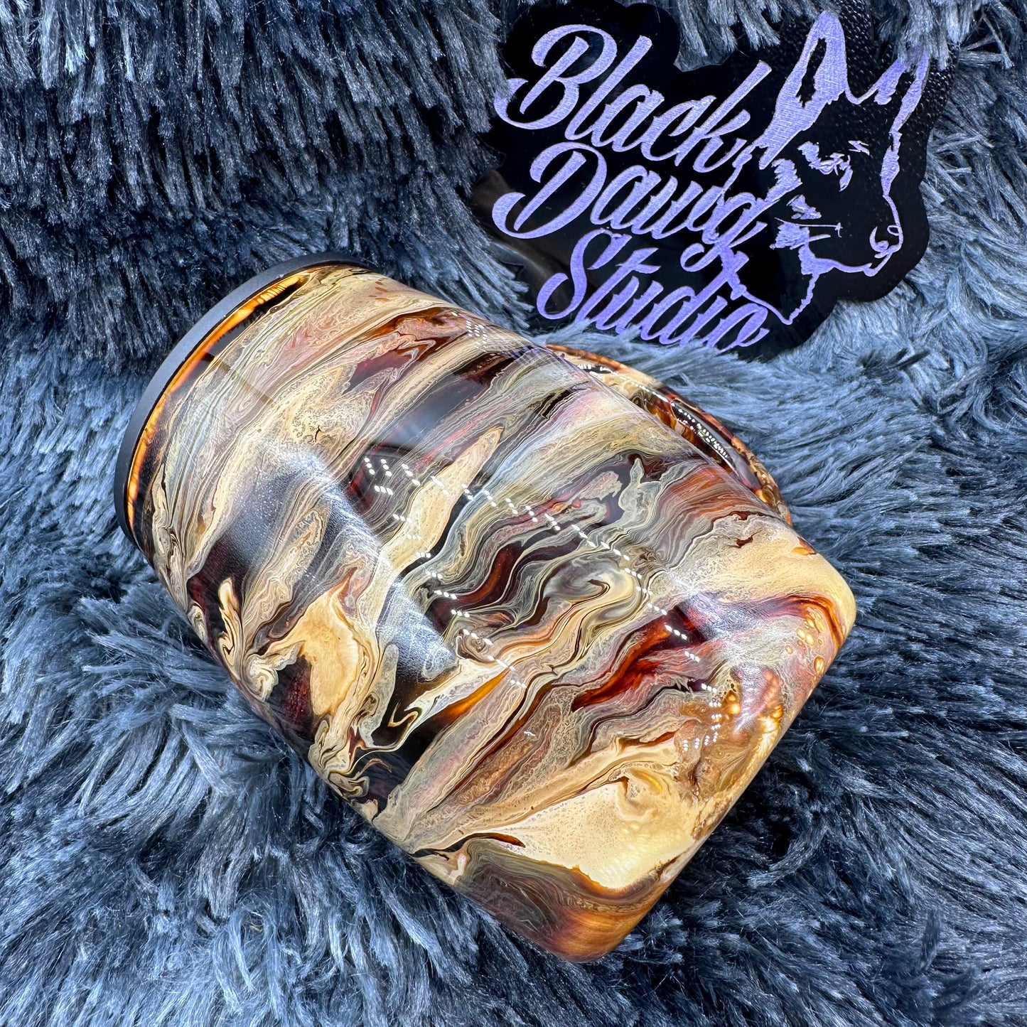 RTS 15oz Mug Tumbler Coffee Swirl | I Just Want to Drink Coffee and Pet My Dog decal