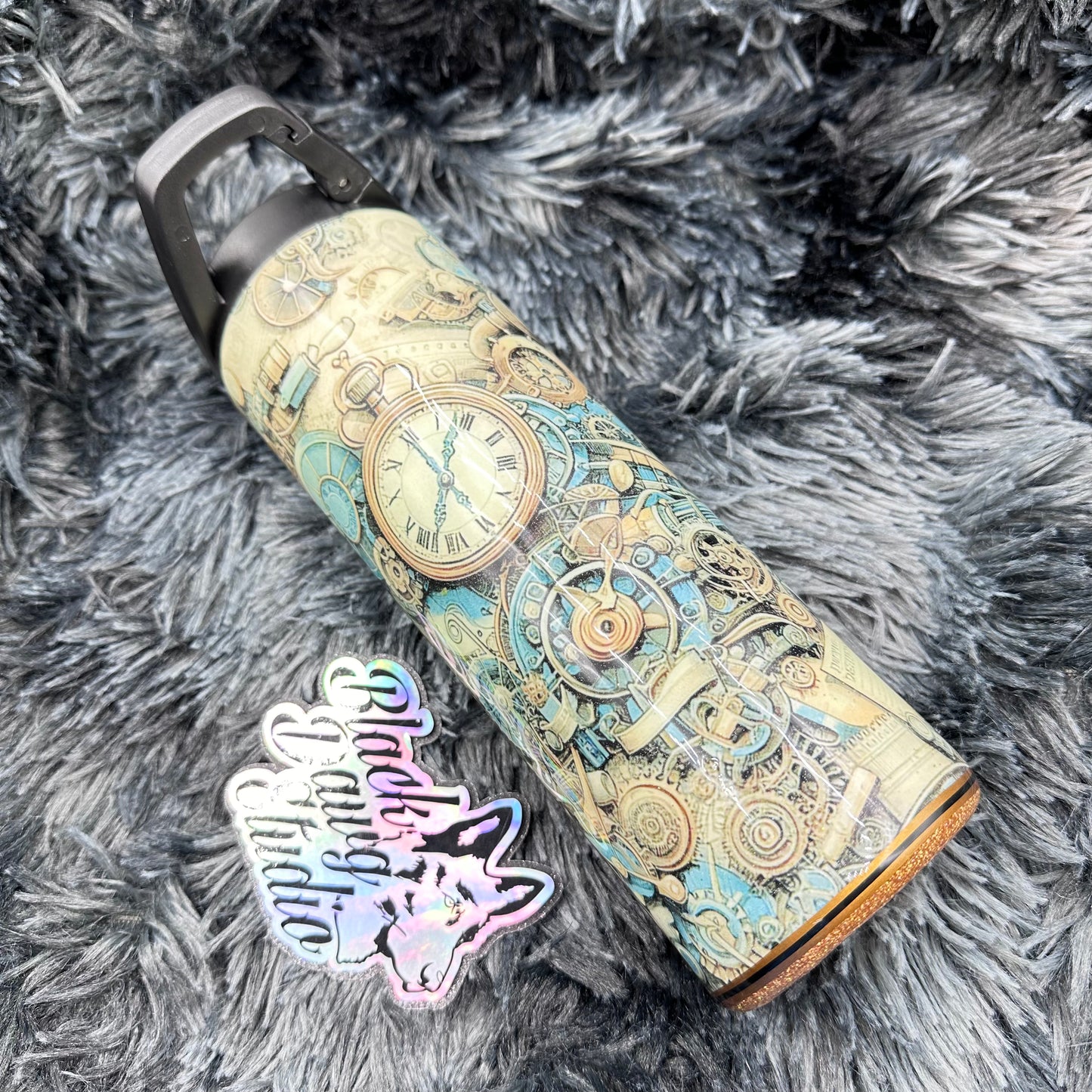 RTS 20oz Skinny Straight Duo Tumbler Steam Punk Design| The World of Reality has its Limits; The World of Imagination is Boundless