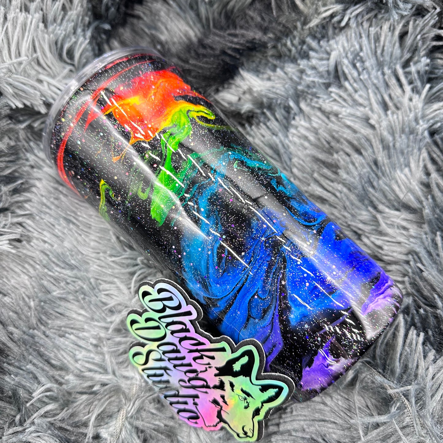 RTS 22oz Regular Tumbler Rainbow Phantom Nebula with Glow in the Dark