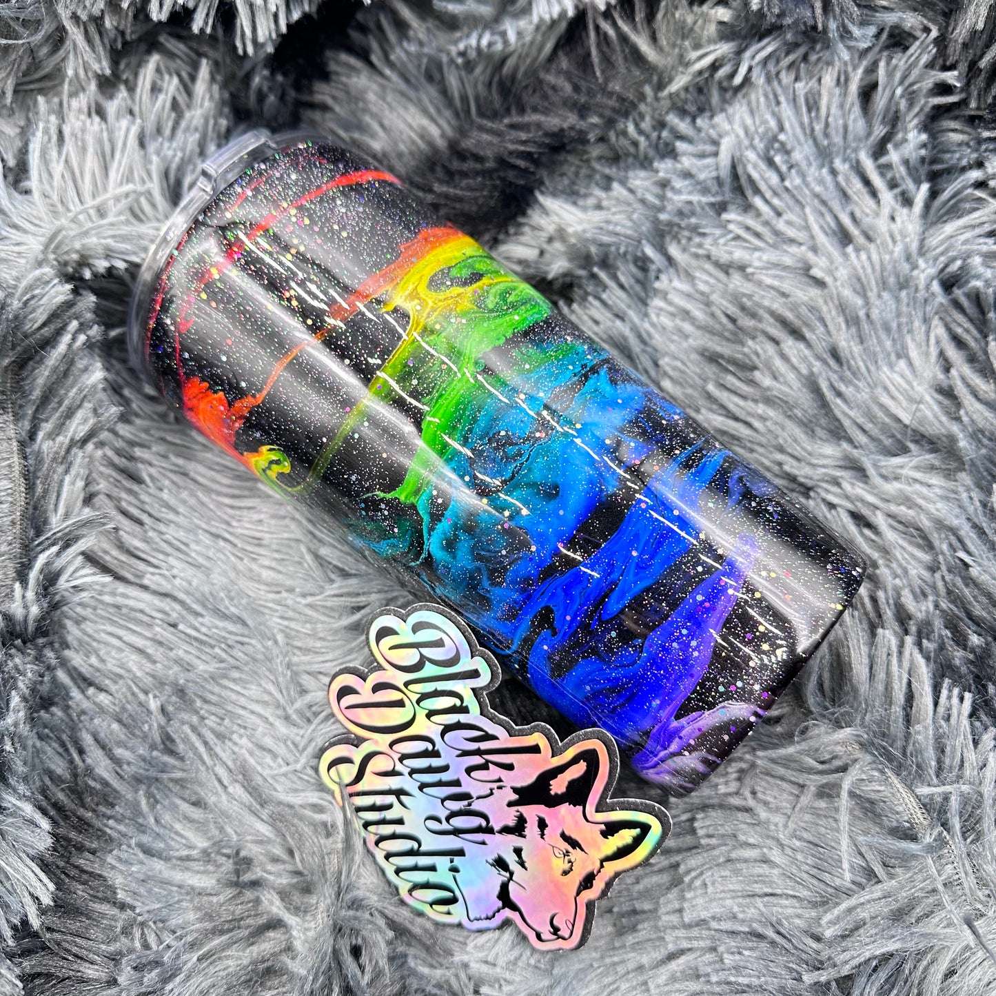 RTS 22oz Regular Tumbler Rainbow Phantom Nebula with Glow in the Dark