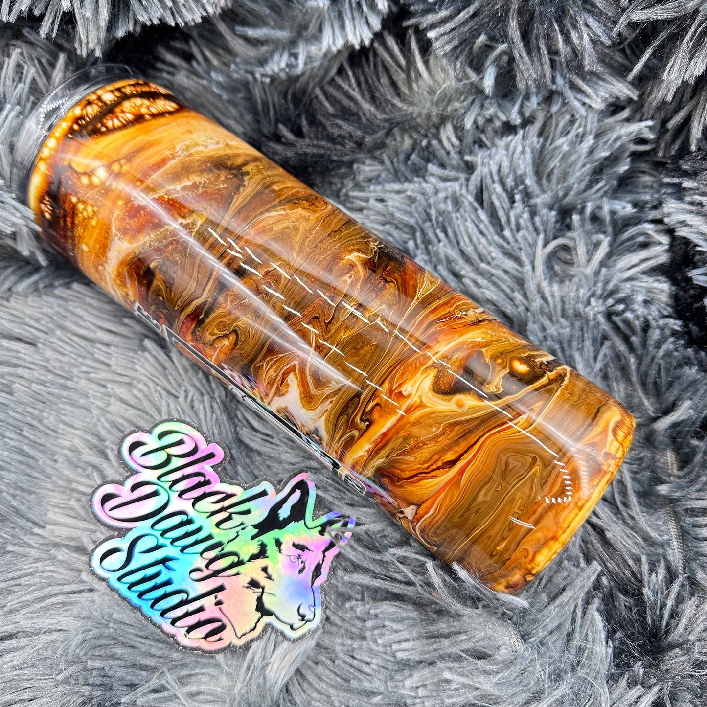 RTS 20oz Skinny Straight Tumbler Coffee Swirl Ink Swirl | Dead Inside But Caffeinated decal | Coffee Lover Tumbler | Coffee Lover Gift