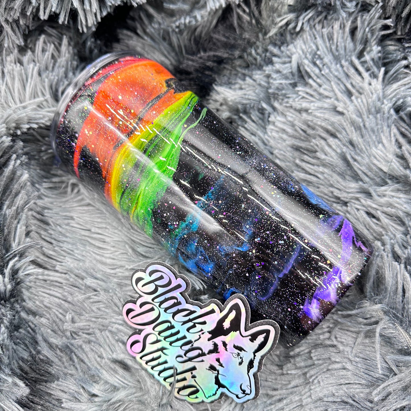 RTS 22oz Regular Tumbler Rainbow Phantom Nebula with Glow in the Dark