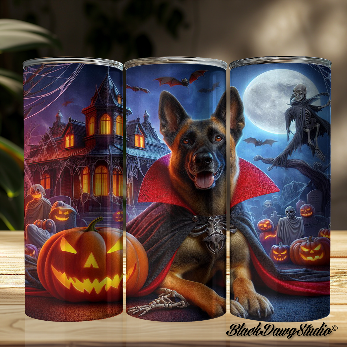 Halloween Malinois Design | Made to Order | Printed Tumbler