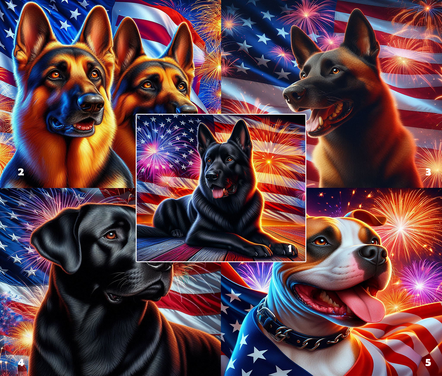 20oz Independence Day Tumbler in German Shepherd, Malinois, Lab, or Pit Bull Designs | Sublimation Printed Tumbler