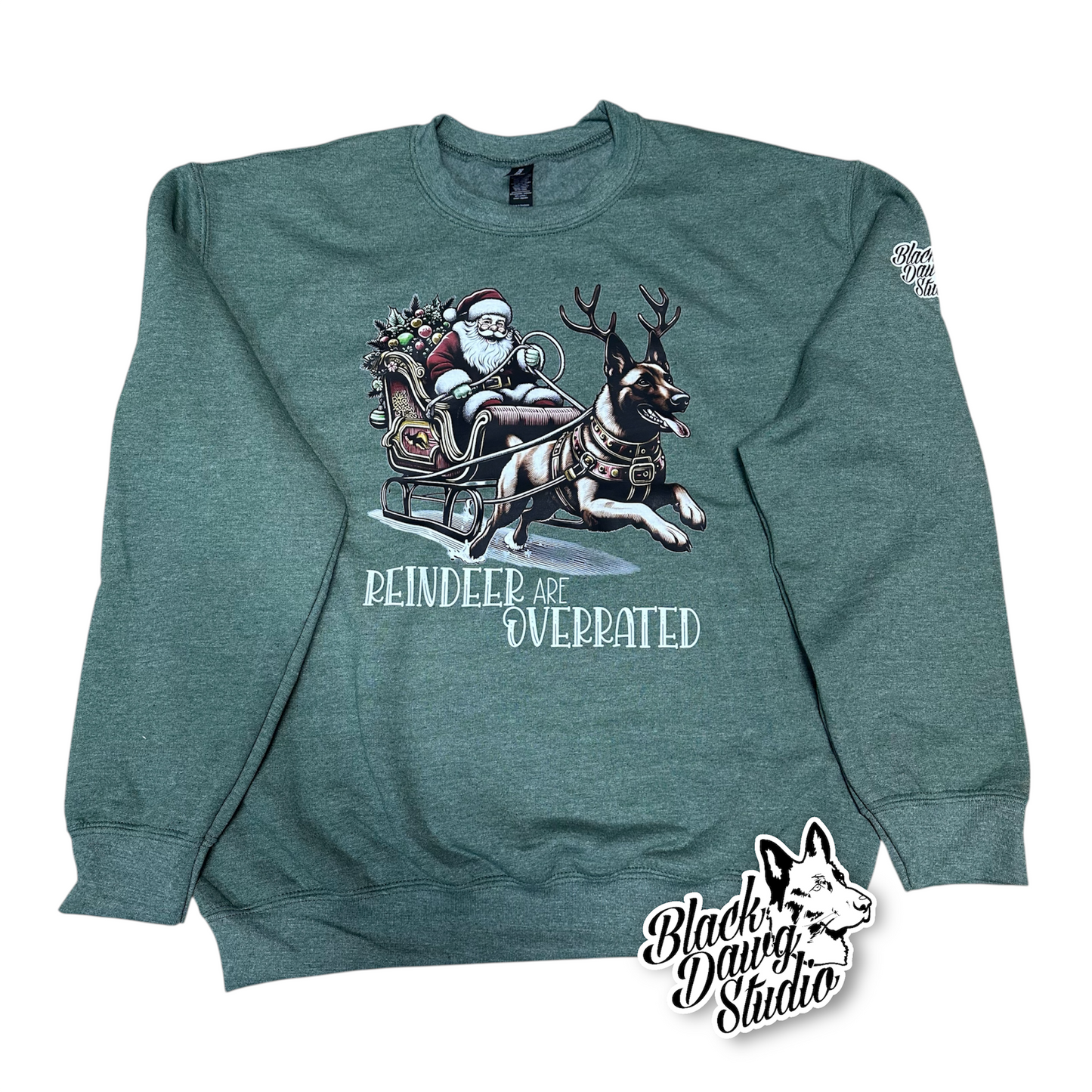 Reindeer Are Over Rated Malinois Christmas Sweatshirt