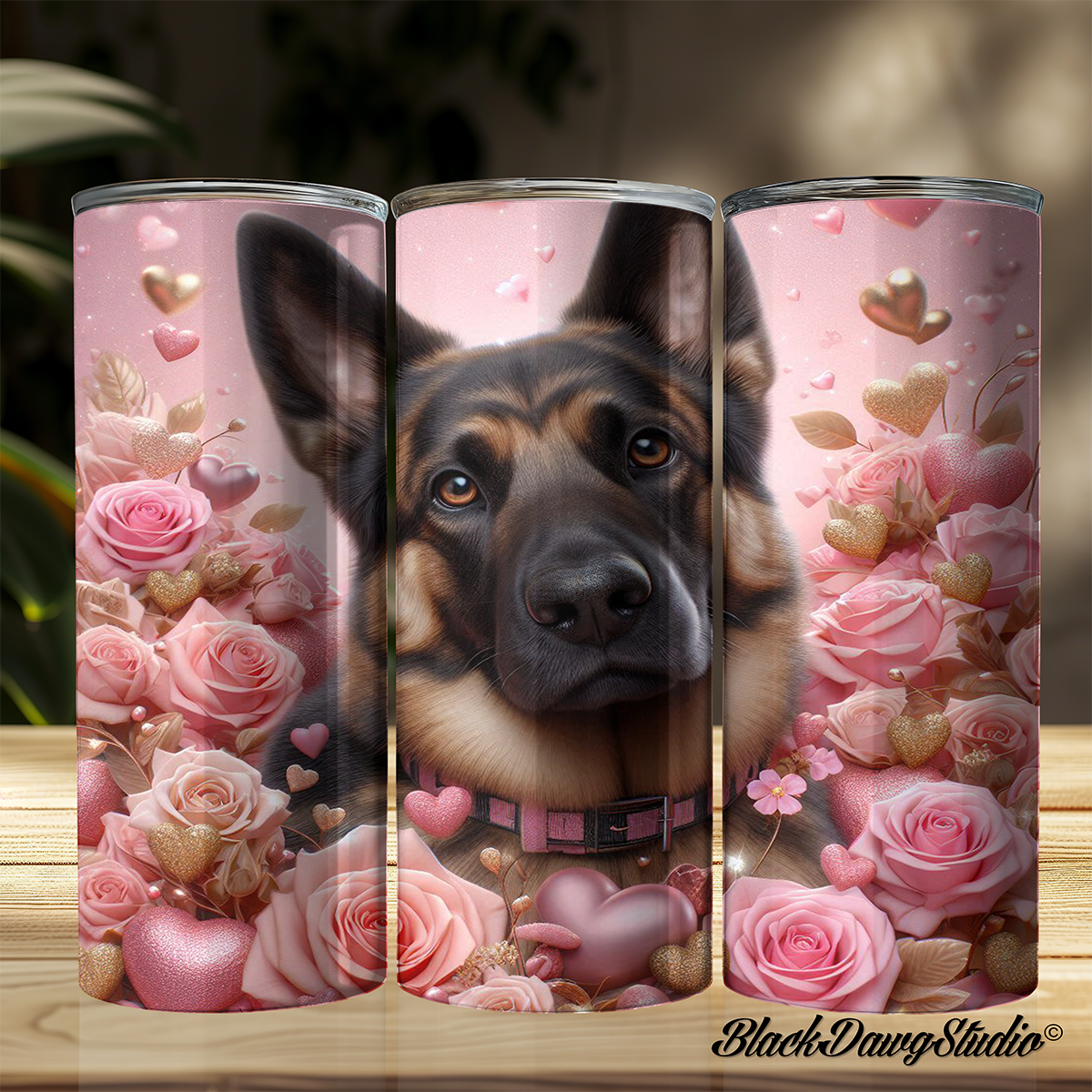 Valentine's Day German Shepherd Designs | Made to Order | Printed Tumbler