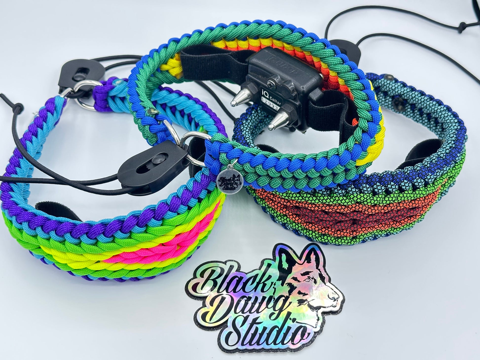 e-Secret Keeper Paracord Collar - Electric/Remote Training Collar Cover - Rainbow Colors - Select Your Own