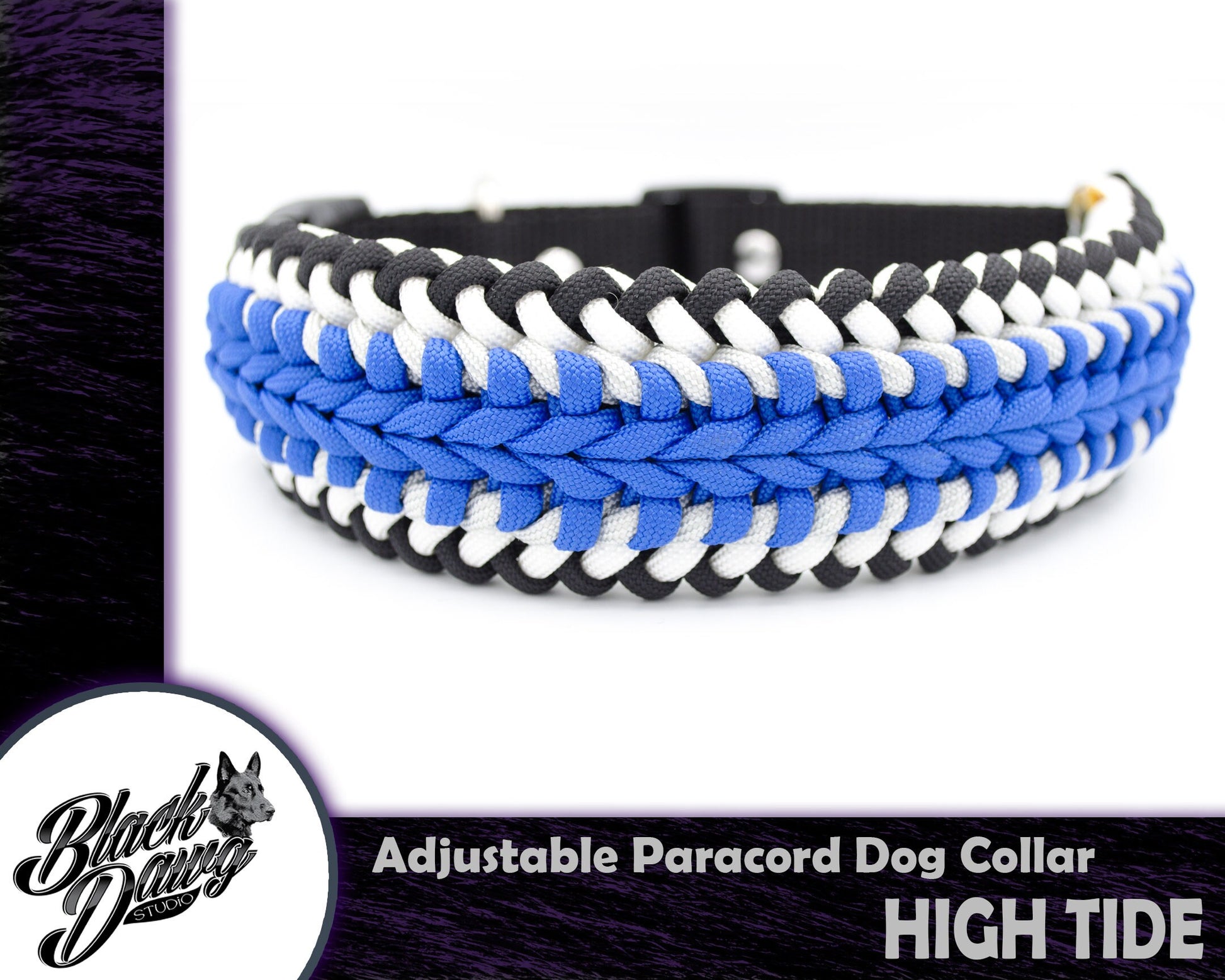 High Tide Design Adjustable Paracord Dog Collar ***CUSTOM ORDER***