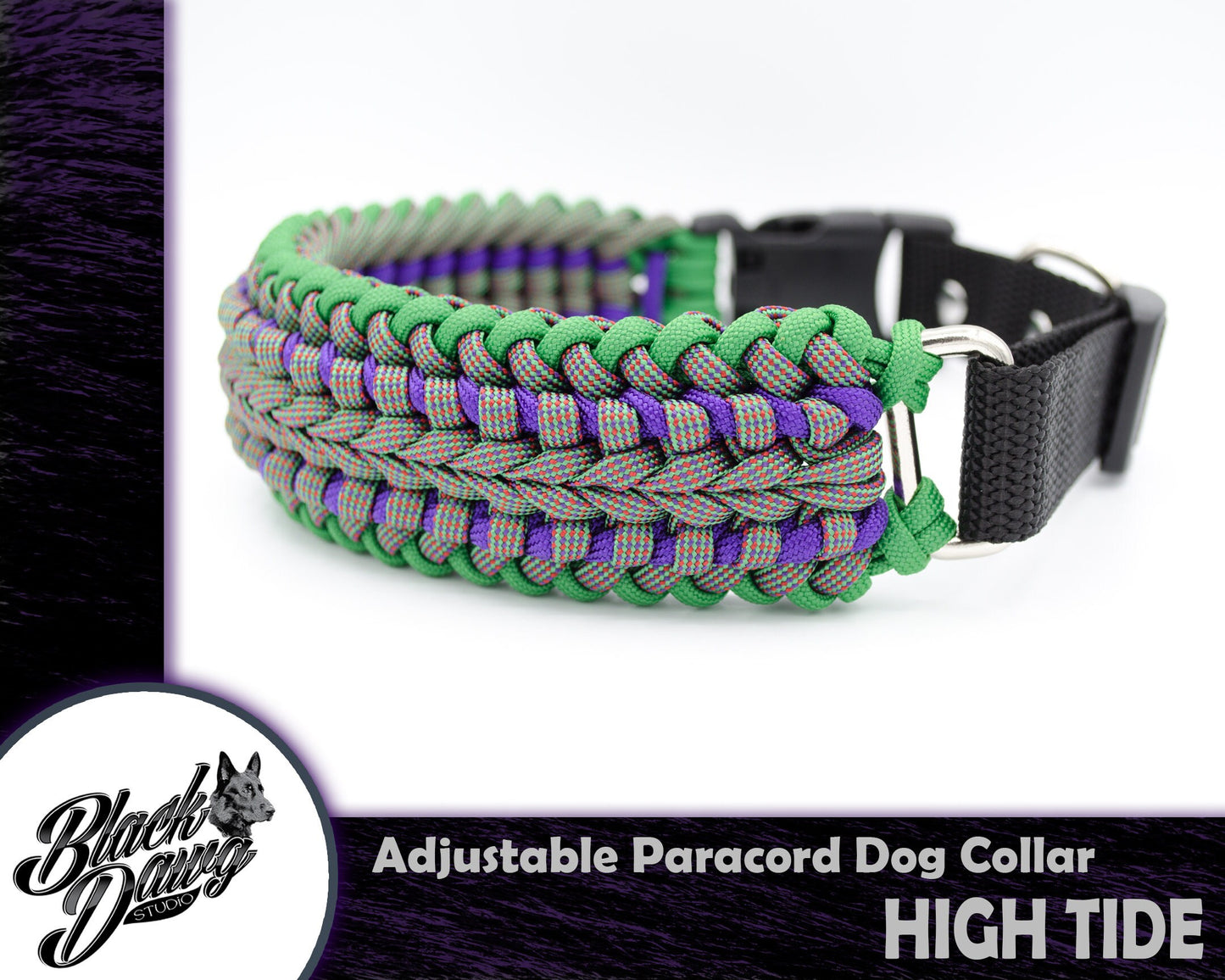 High Tide Design Adjustable Paracord Dog Collar ***CUSTOM ORDER***