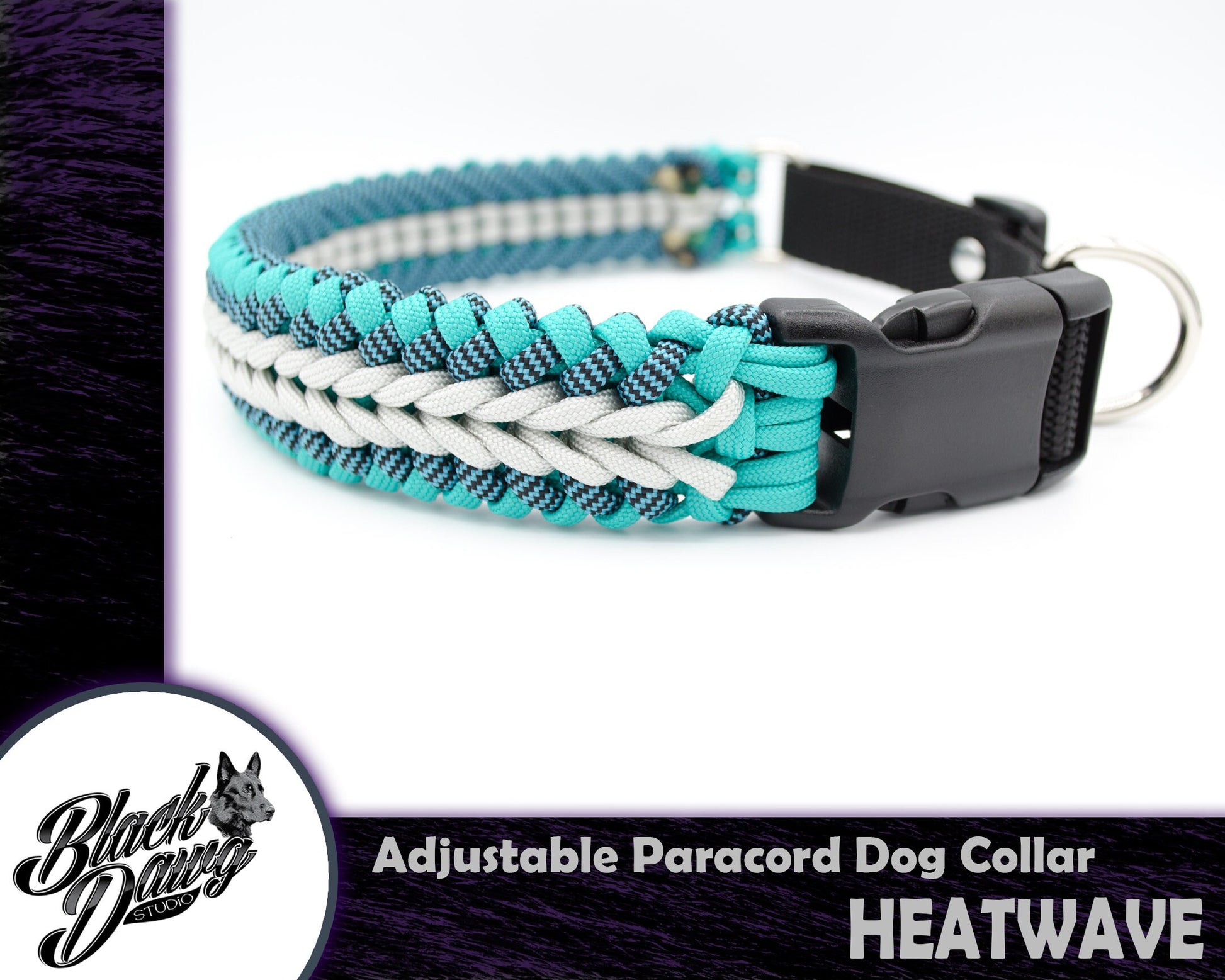 Heatwave Design Adjustable Paracord Dog Collar ***CUSTOM ORDER***