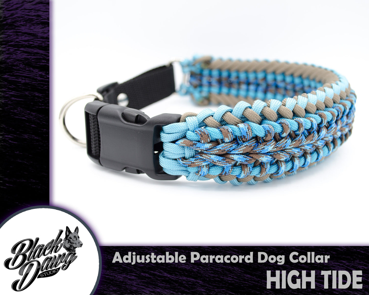 High Tide Design Adjustable Paracord Dog Collar ***CUSTOM ORDER***