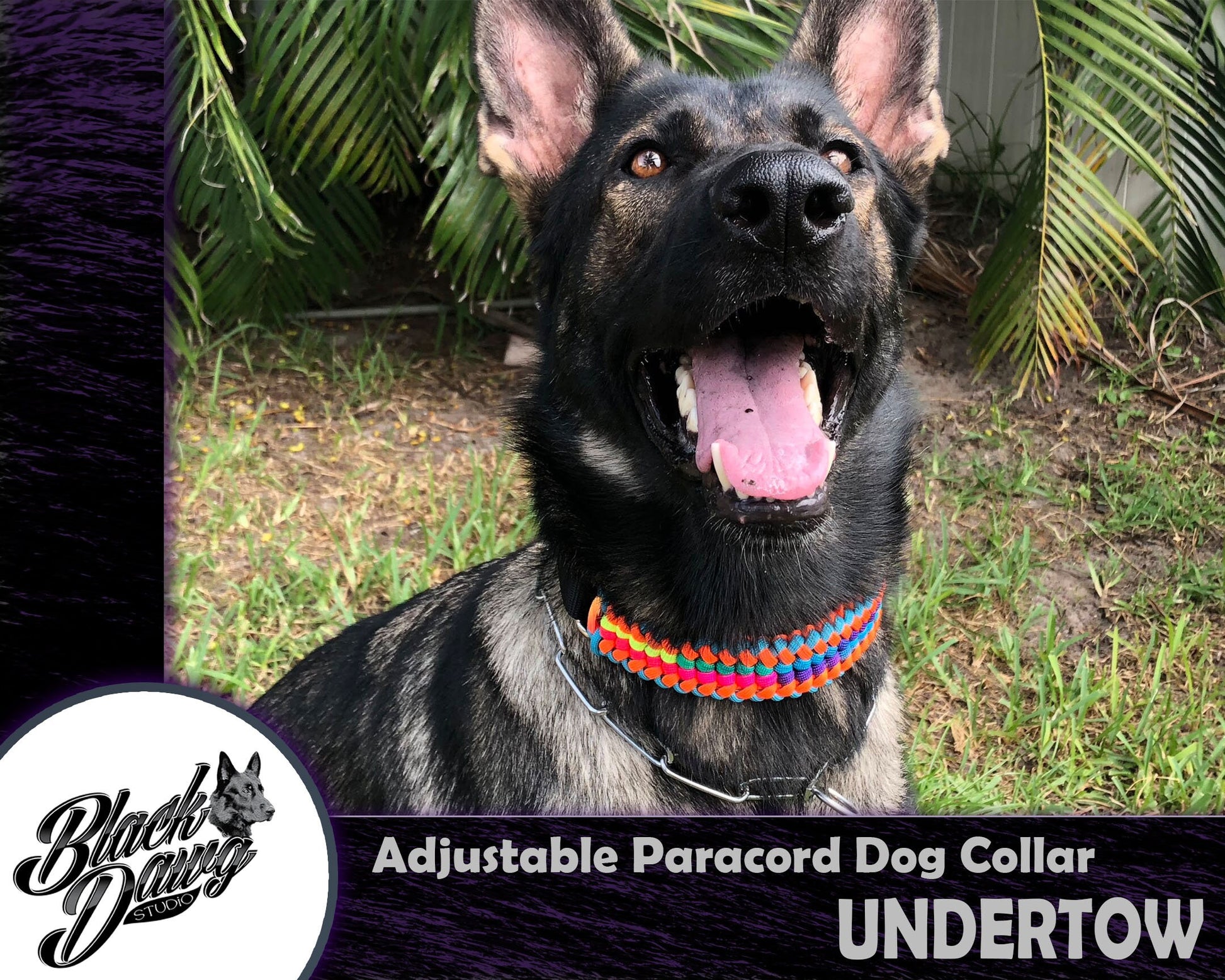 Undertow Design Adjustable Paracord Dog Collar ***CUSTOM ORDER***