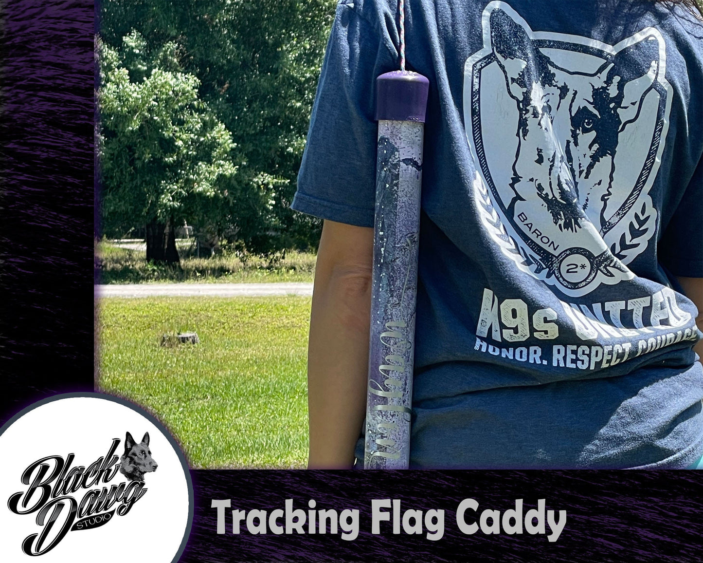 Tracking Flag Caddy - Flag Storage - Colorful Power Washed