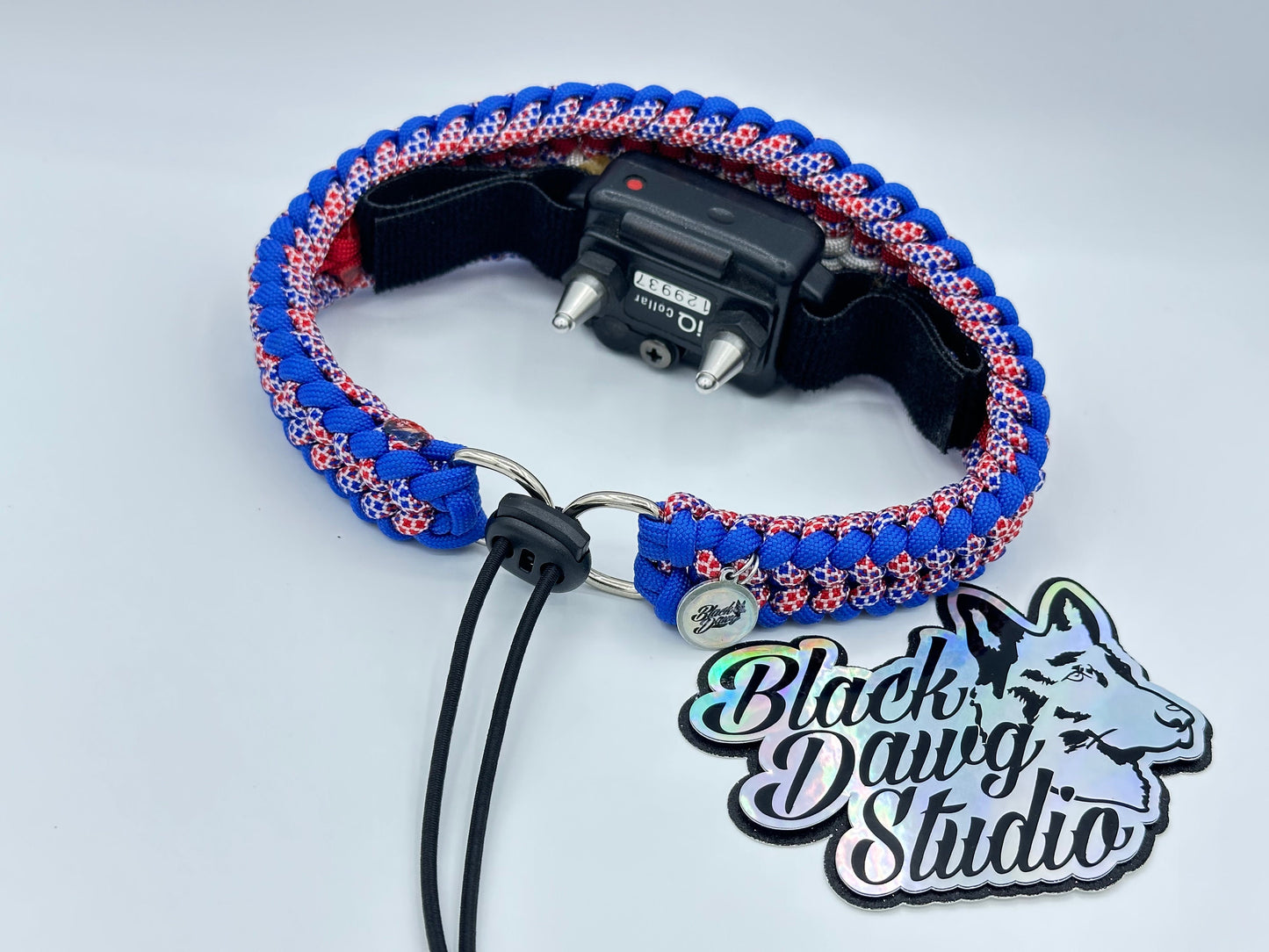e-Secret Keeper Paracord Collar - Electric/Remote Training Collar Cover - Royal, Uncle ' Sam, Red, Uncle Sam, and White