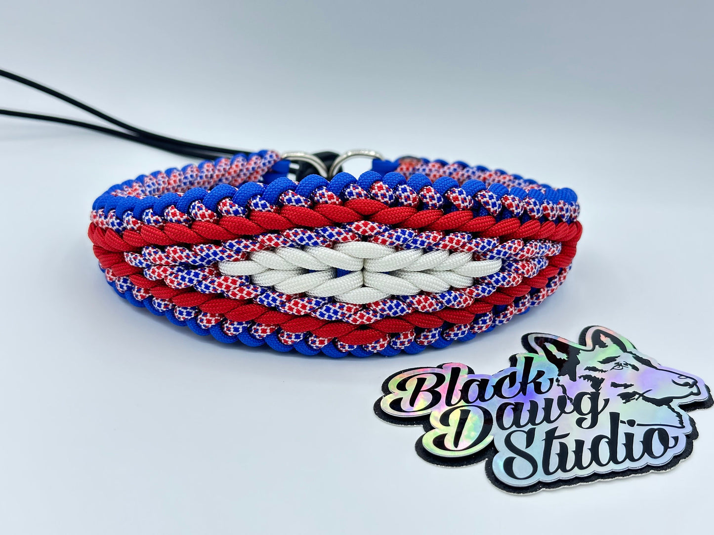 e-Secret Keeper Paracord Collar - Electric/Remote Training Collar Cover - Royal, Uncle ' Sam, Red, Uncle Sam, and White