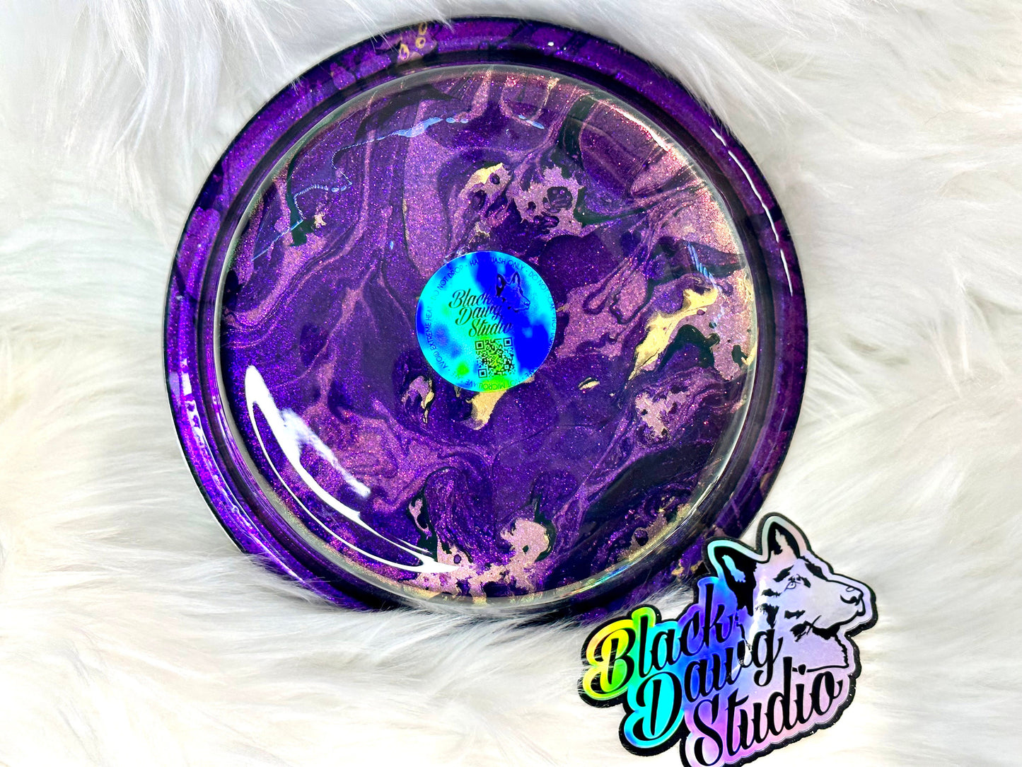 Dog Tumblers - Water Bucket Pail Food Bowl- Epoxy Tumbler for Dogs - Glitter Color Shift with Hydro Dip