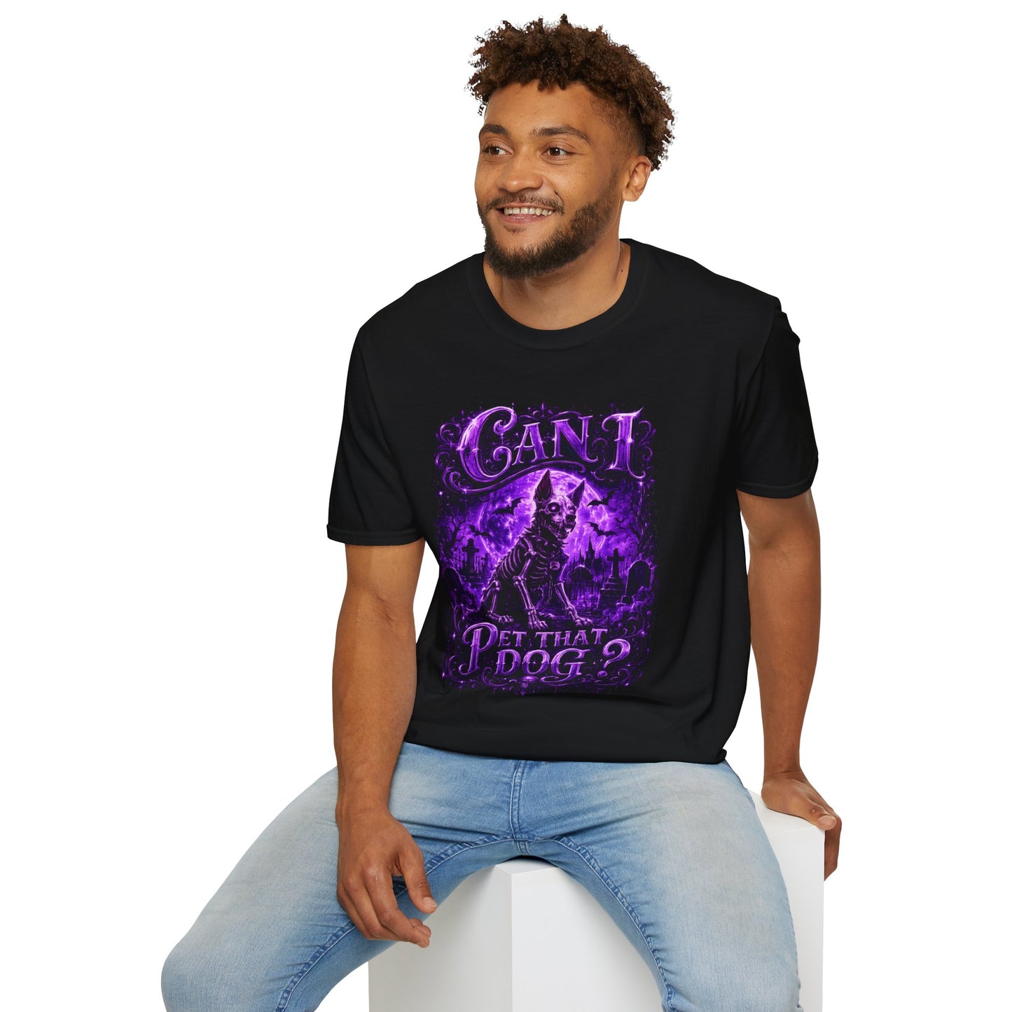 Can I Pet That Dog? Gothic Dog Graphic T‑Shirt