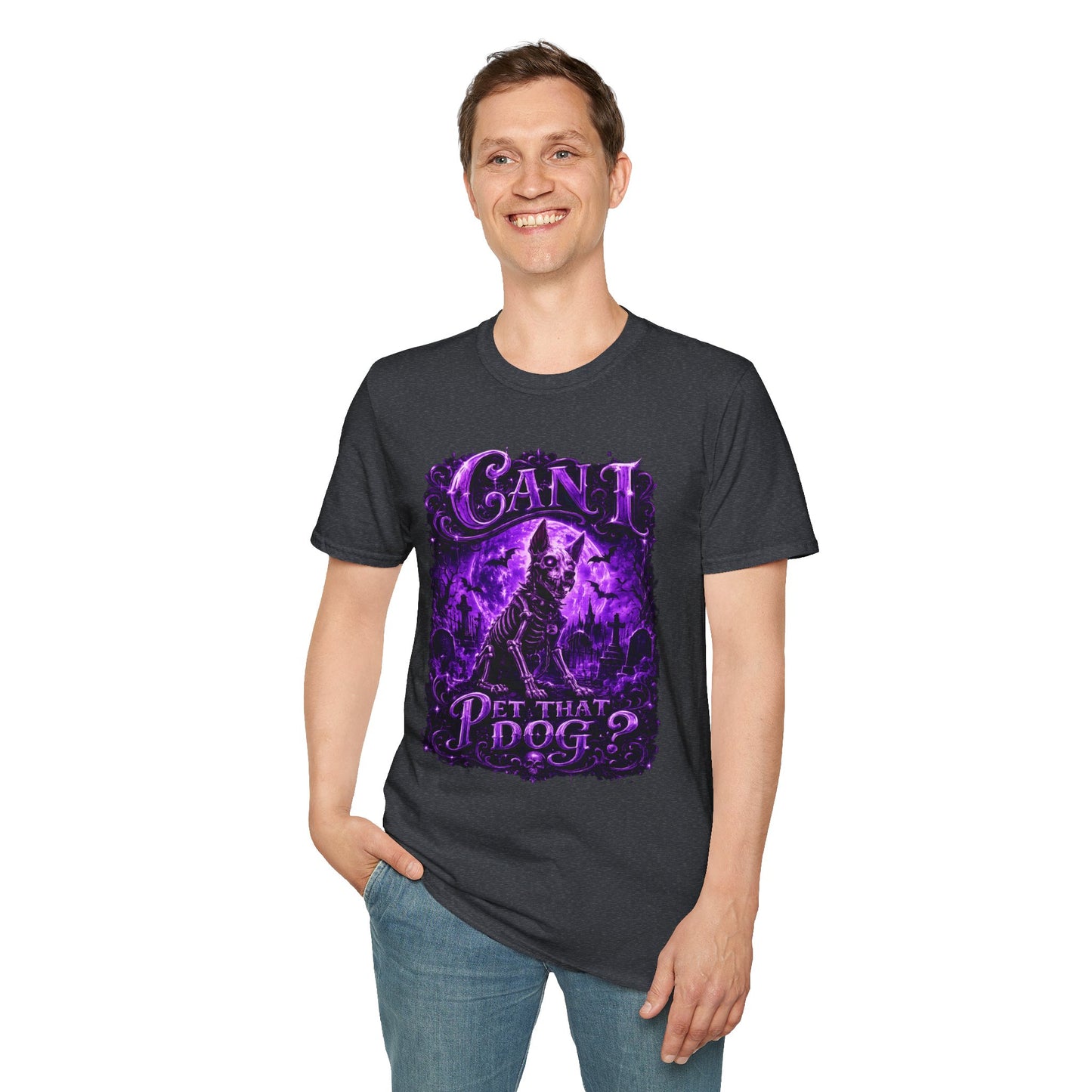 Can I Pet That Dog? Gothic Dog Graphic T‑Shirt