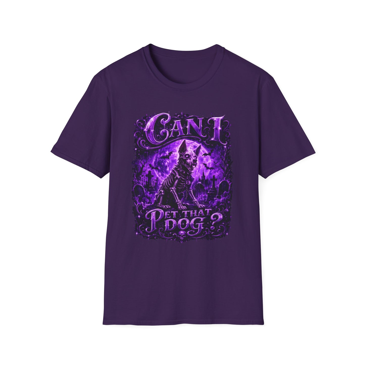 Can I Pet That Dog? Gothic Dog Graphic T‑Shirt