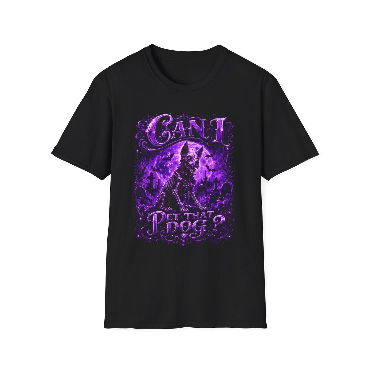 Can I Pet That Dog? Gothic Dog Graphic T‑Shirt