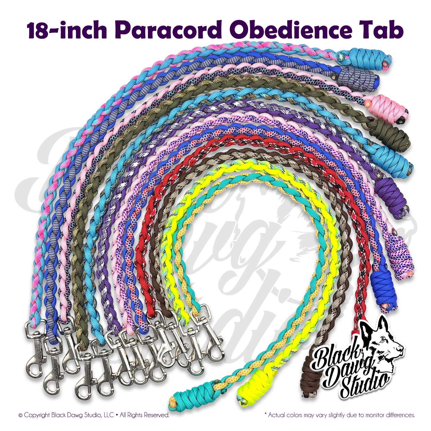 18-inch Paracord Dog Obedience Tab