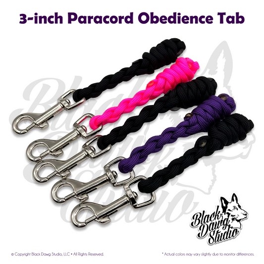 3-inch Paracord Dog Obedience Tab