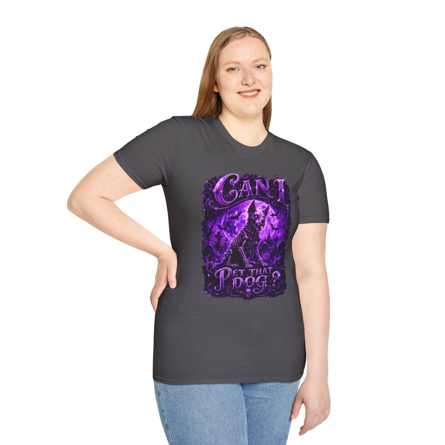Can I Pet That Dog? Gothic Dog Graphic T‑Shirt