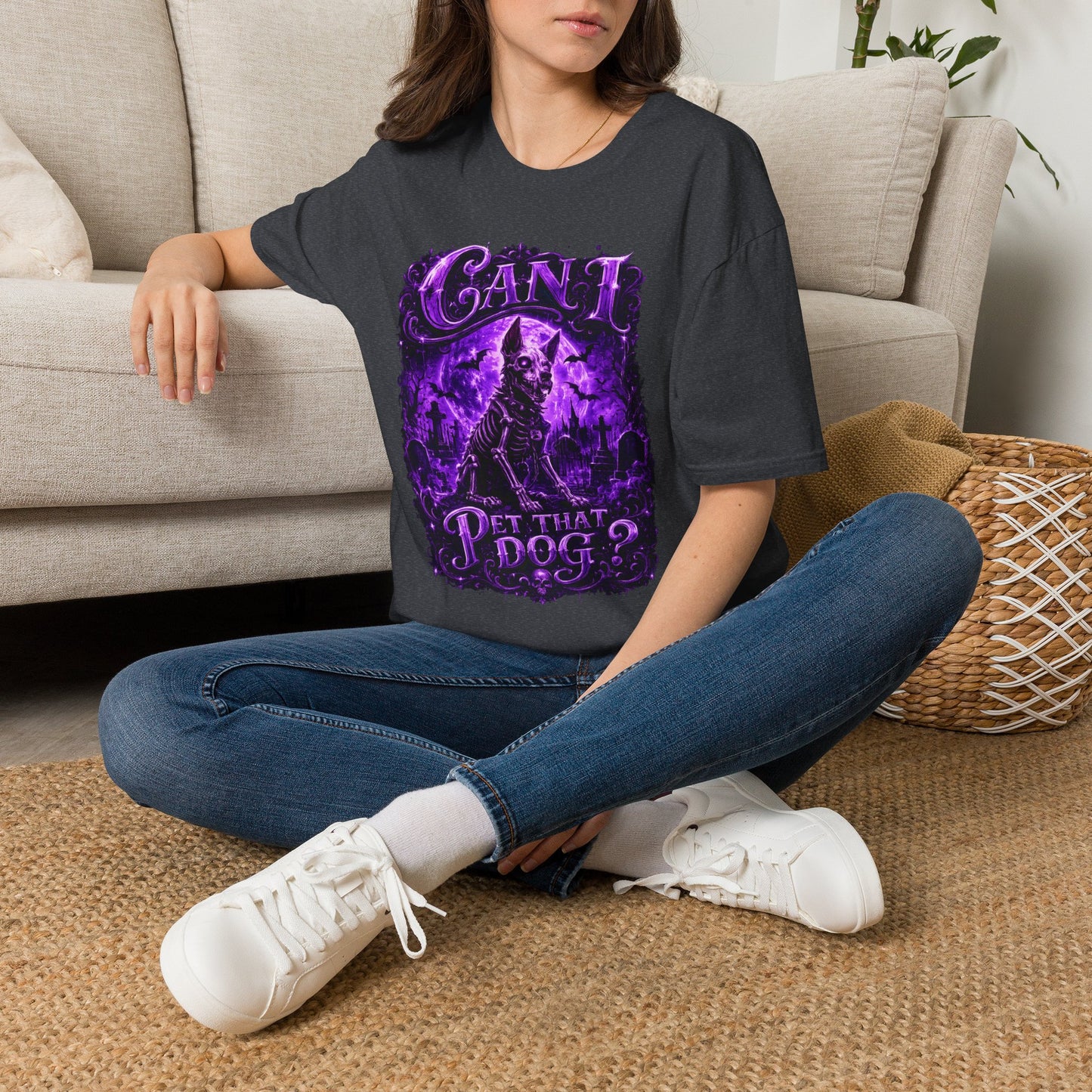 Can I Pet That Dog? Gothic Dog Graphic T‑Shirt