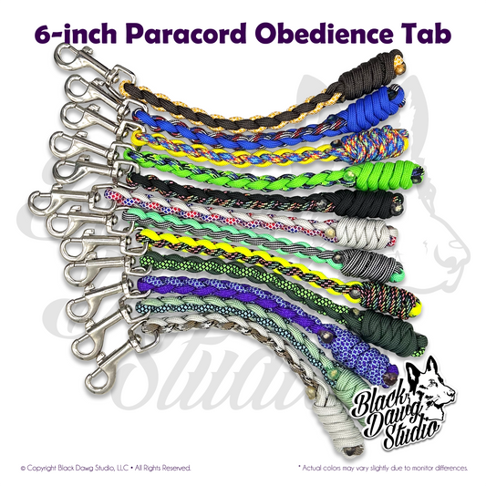6-inch Paracord Dog Obedience Tab