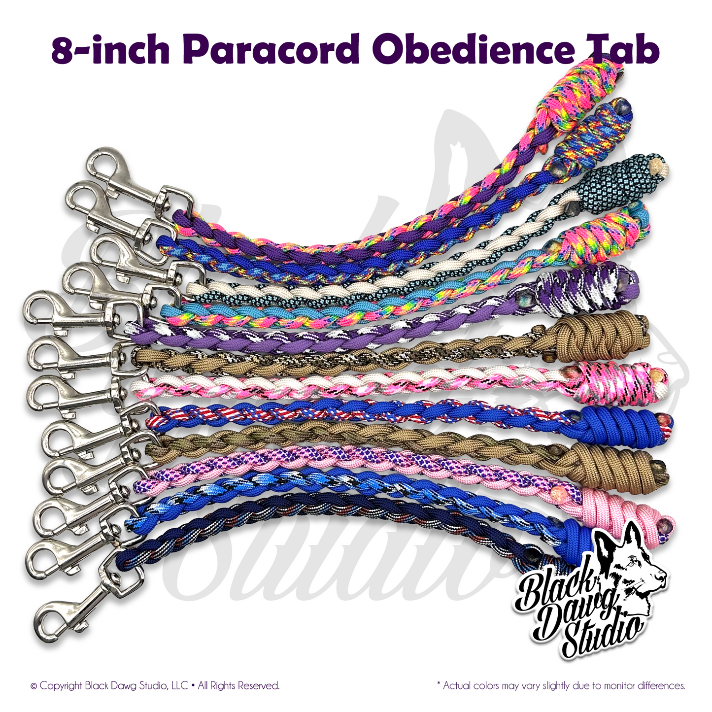 8-inch Paracord Dog Obedience Tab