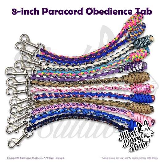 8-inch Paracord Dog Obedience Tab