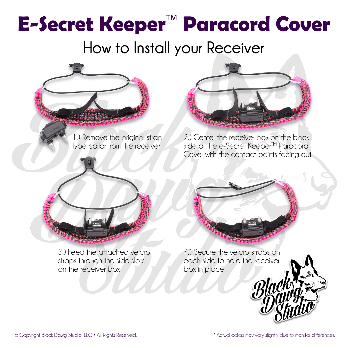 e-Secret Keeper Paracord Collar - Electric/Remote Training Collar Cover ***CUSTOM ORDER***