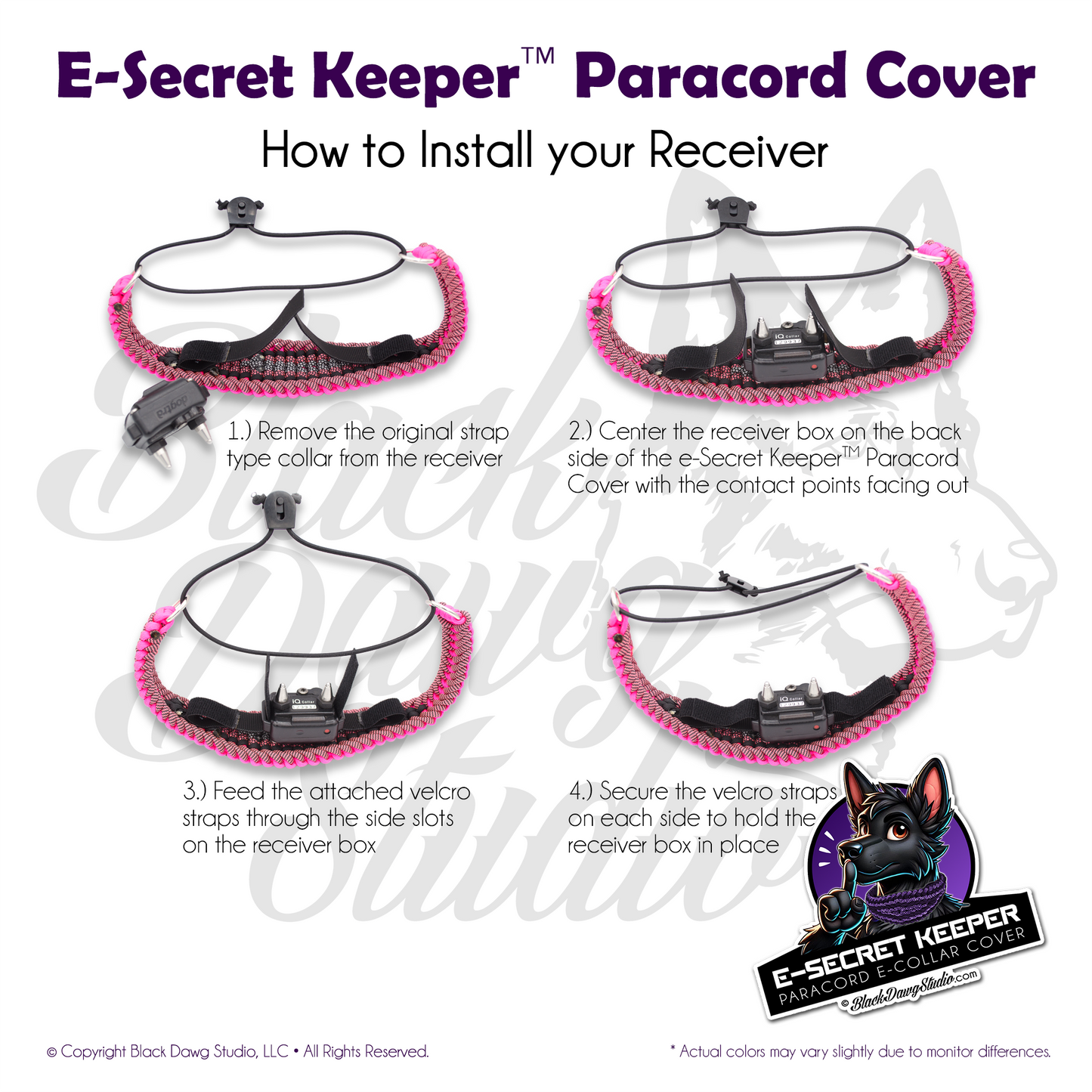 e-Secret Keeper Paracord Collar - Electric/Remote Training Collar Cover ***CUSTOM ORDER***
