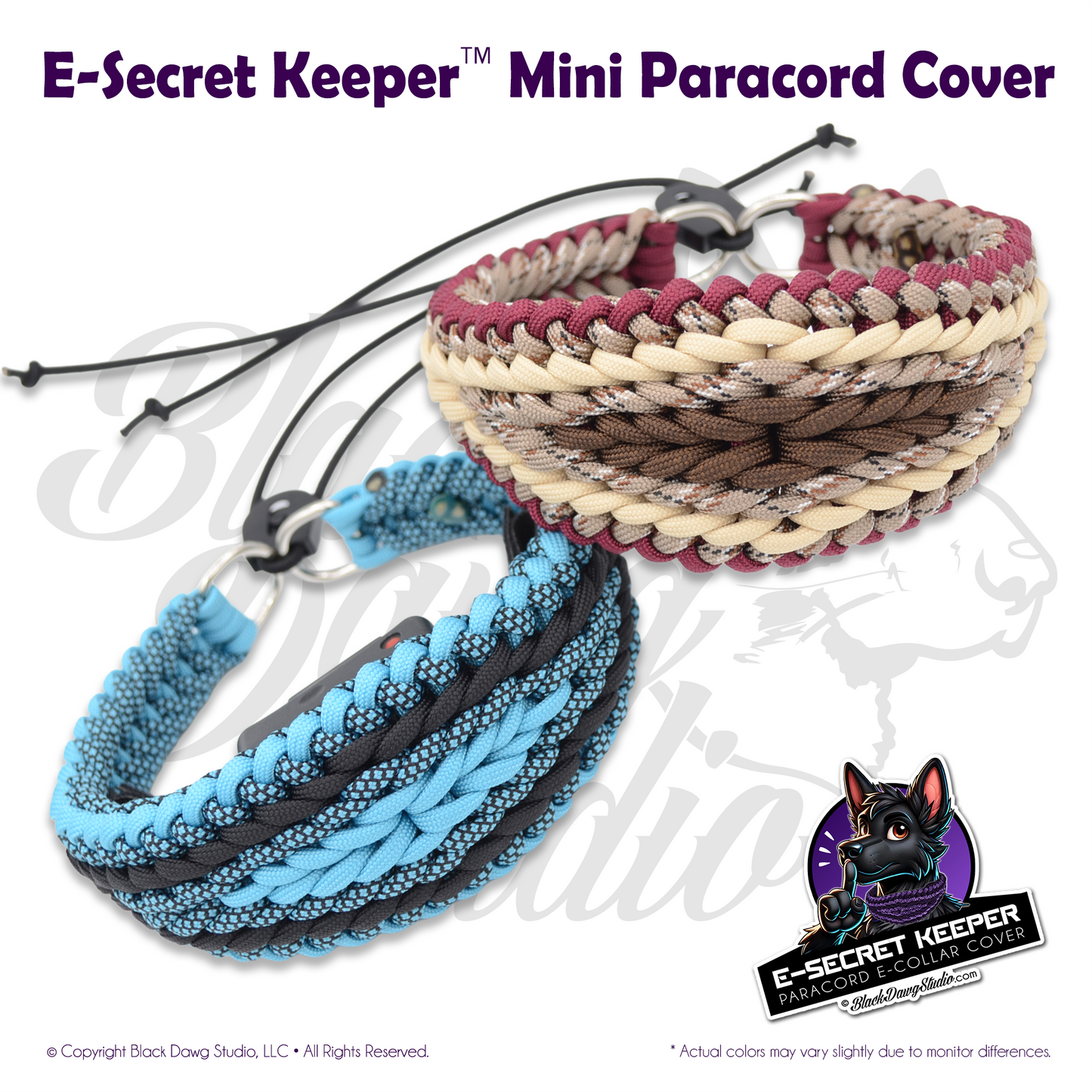 e-Secret Keeper "Mini" Paracord Collar - Electric/Remote Training Mini Collar Cover ***CUSTOM ORDER***