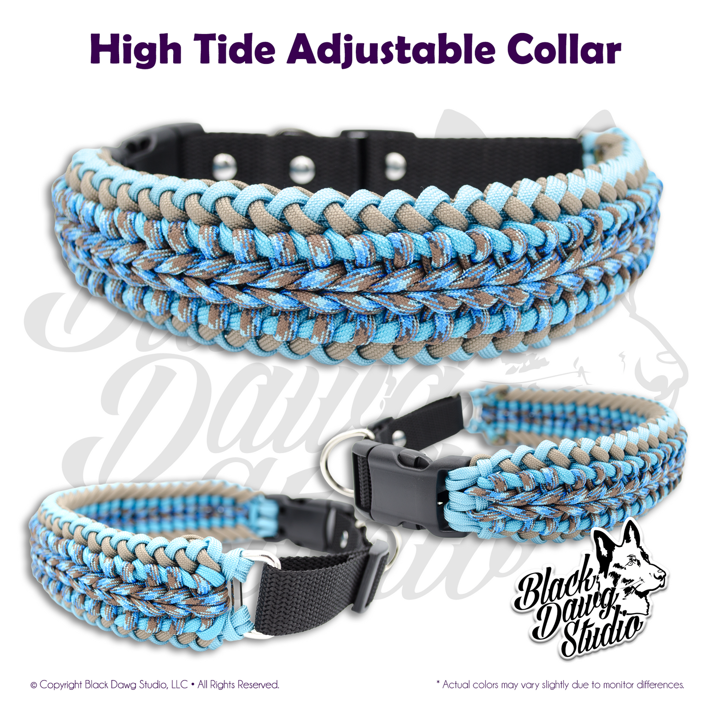 High Tide Design Adjustable Paracord Dog Collar ***CUSTOM ORDER***