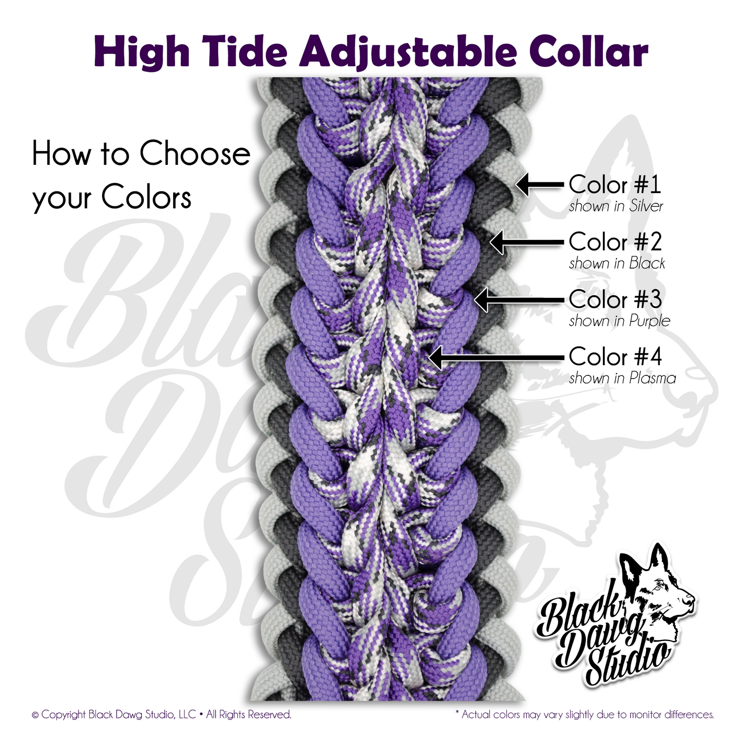 High Tide Design Adjustable Paracord Dog Collar ***CUSTOM ORDER***