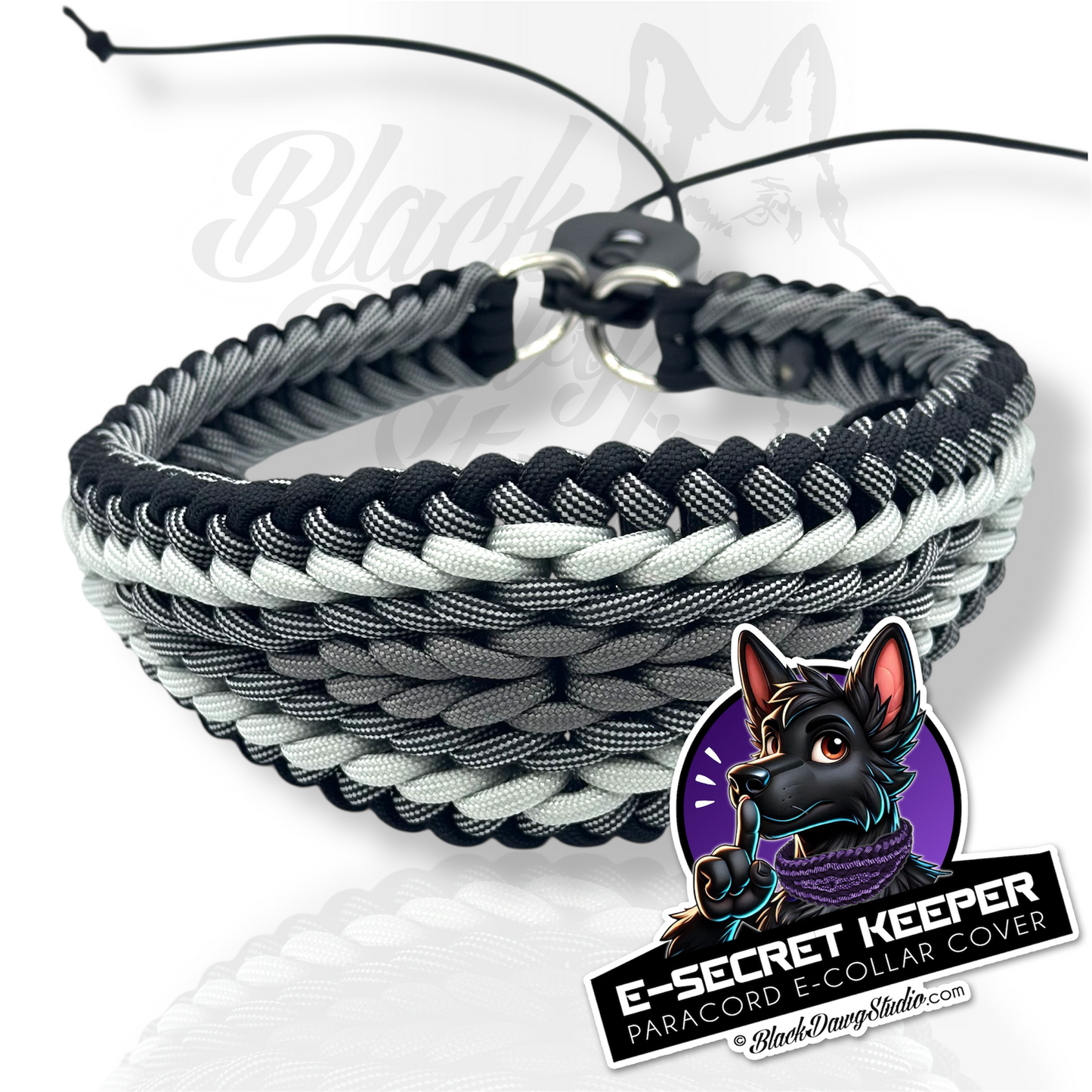 e-Secret Keeper Paracord Collar - Electric/Remote Training Collar Cover - Black, Mind Bender, Silver, Mind Bender, and Gunmetal