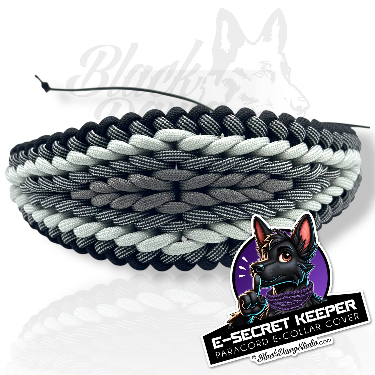 e-Secret Keeper Paracord Collar - Electric/Remote Training Collar Cover - Black, Mind Bender, Silver, Mind Bender, and Gunmetal