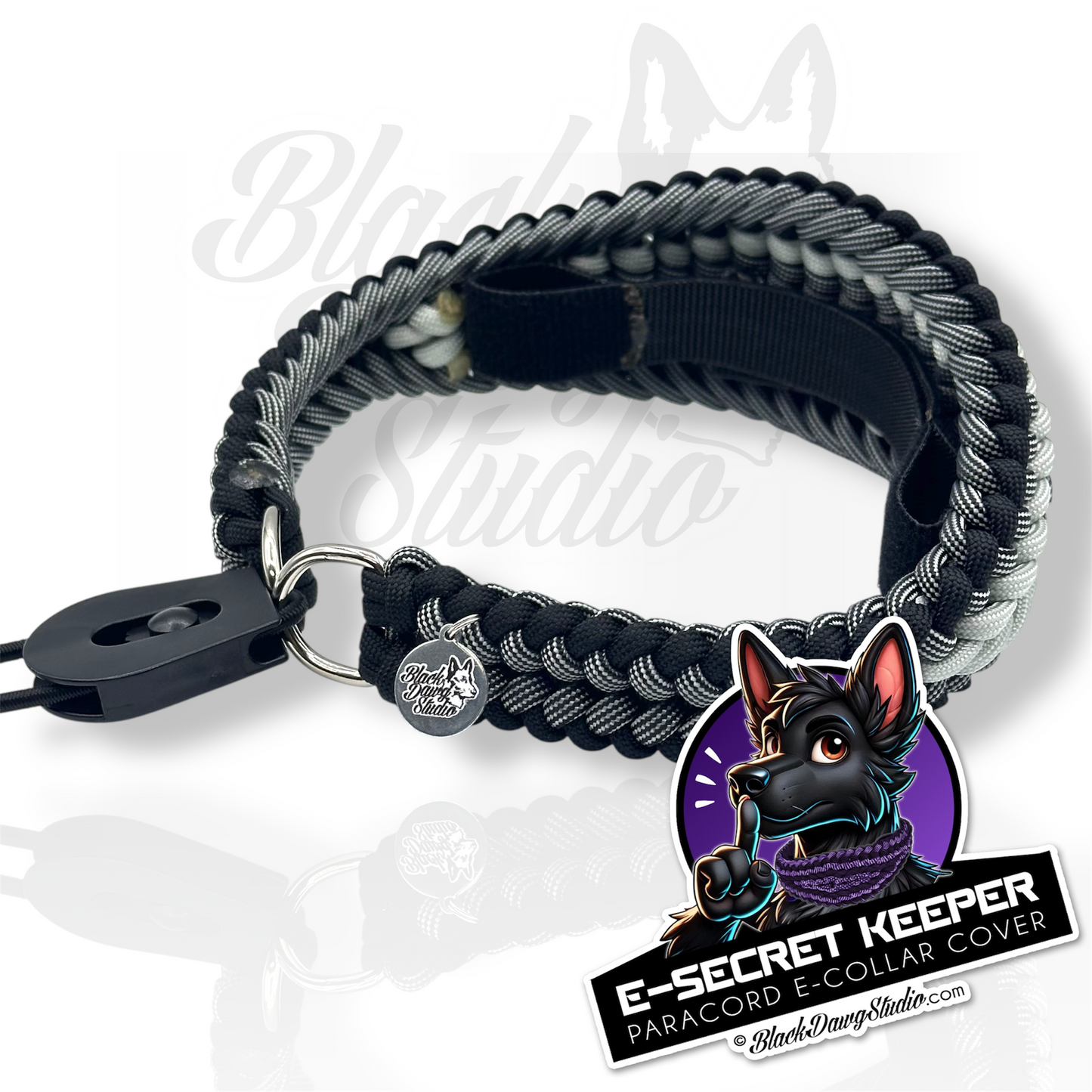 e-Secret Keeper Paracord Collar - Electric/Remote Training Collar Cover - Black, Mind Bender, Silver, Mind Bender, and Gunmetal