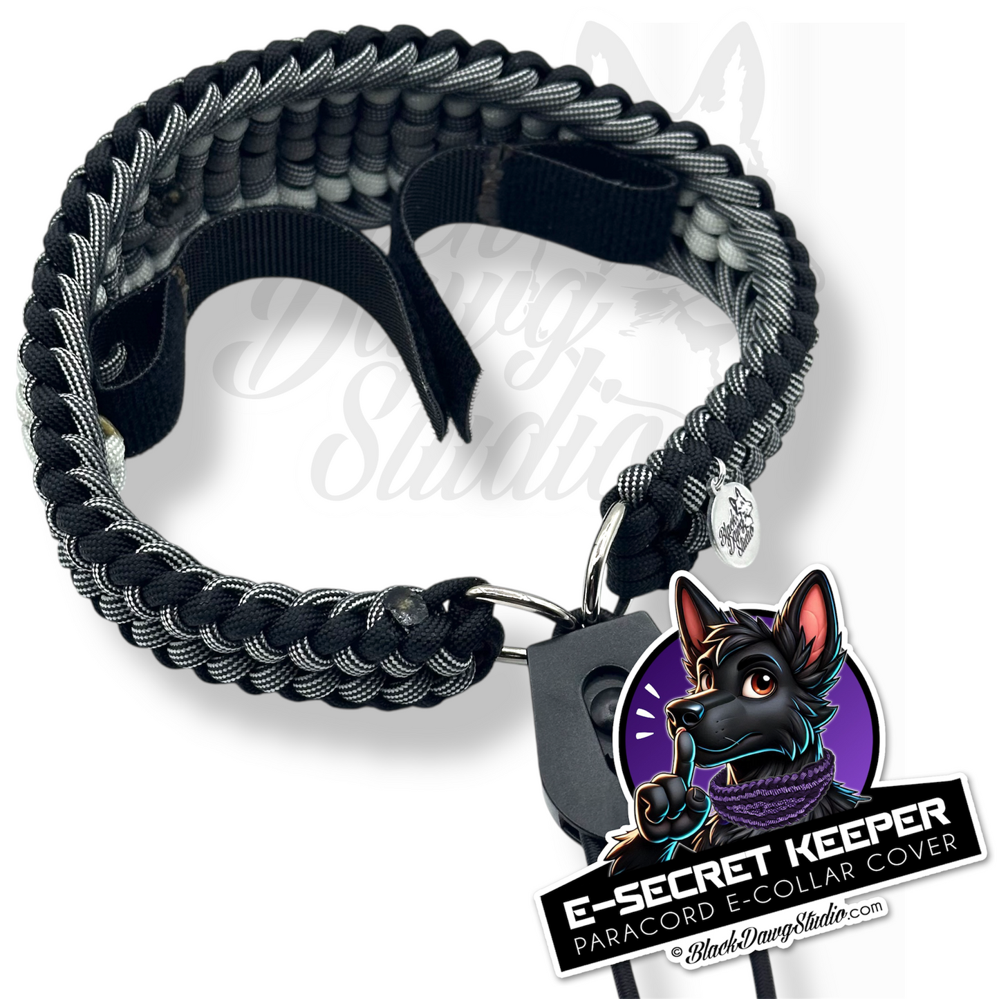 e-Secret Keeper Paracord Collar - Electric/Remote Training Collar Cover - Black, Mind Bender, Silver, Mind Bender, and Gunmetal
