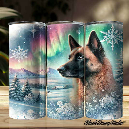 Northern Lights Malinois Designs | Made to Order | Printed Tumbler