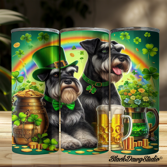 St Patrick's Day Giant Schnauzer Design | Made to Order | Printed Tumbler