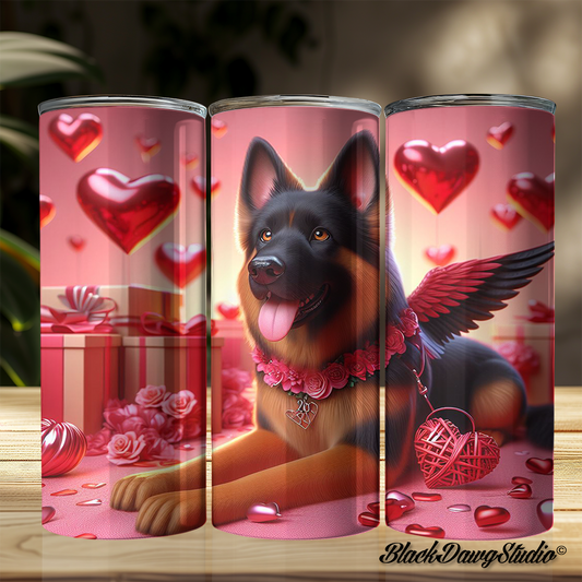 Valentine's Day German Shepherd Designs | Made to Order | Printed Tumbler