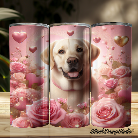 Valentine's Day Labrador Design | Made to Order | Printed Tumbler