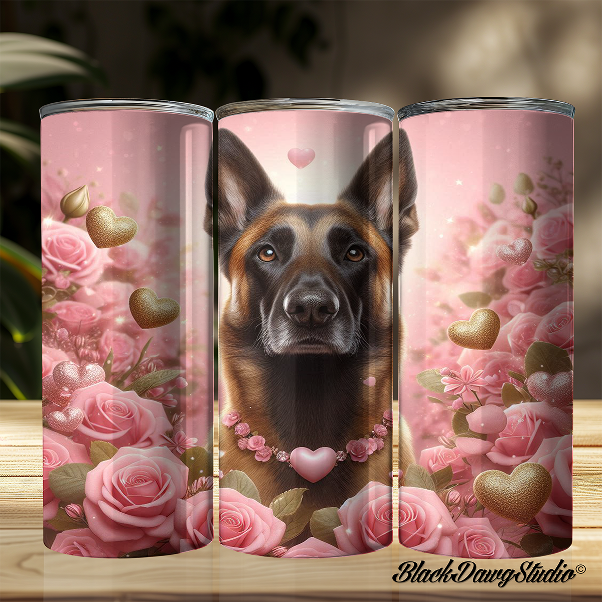 Valentine's Day Malinois Design | Made to Order | Printed Tumbler