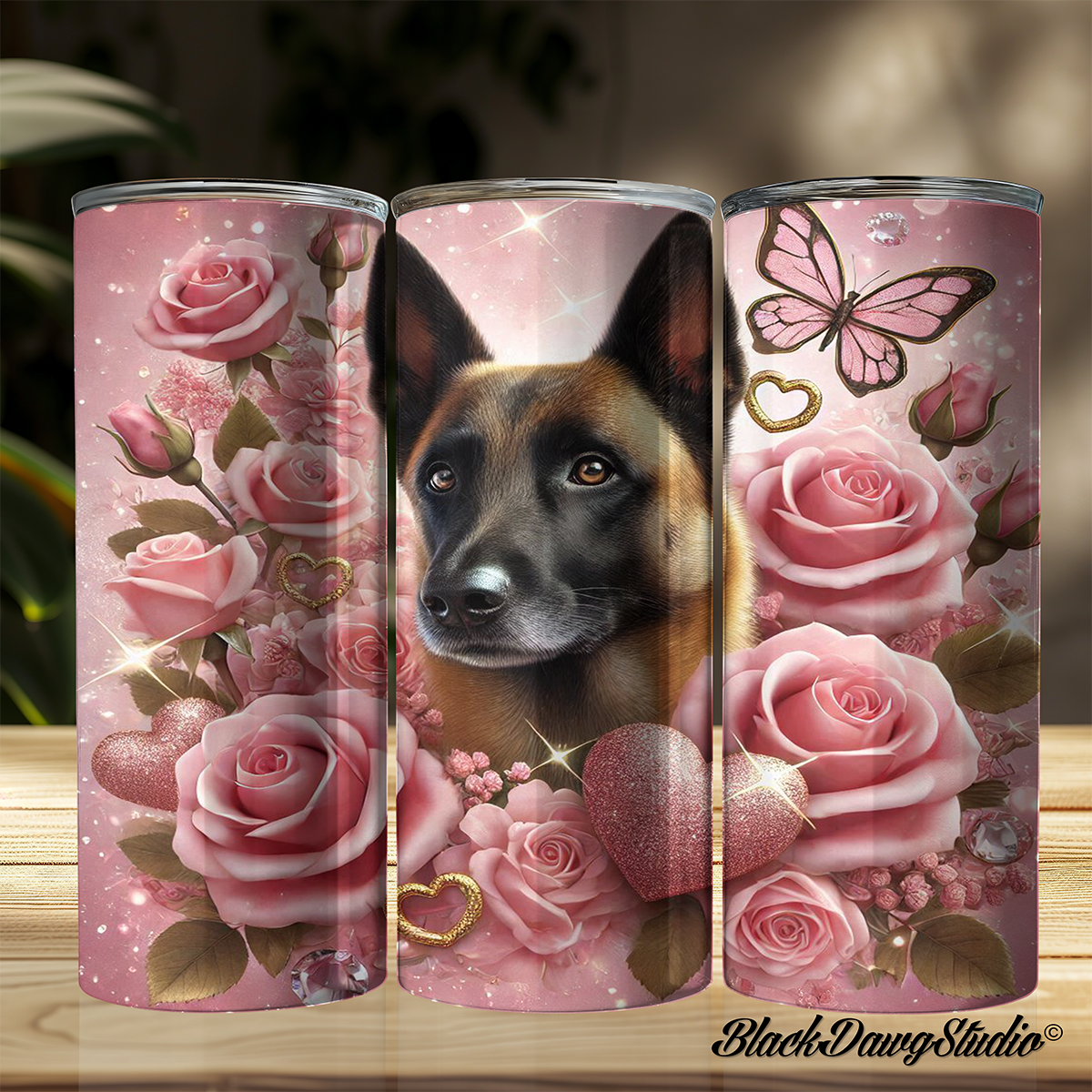 Valentine's Day Malinois Design | Made to Order | Printed Tumbler